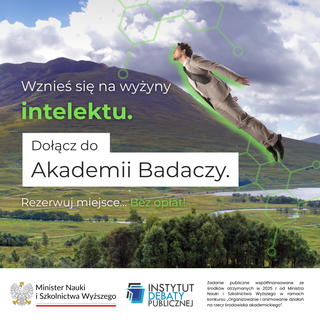 plakat promujący udział w Akademii Badaczy 