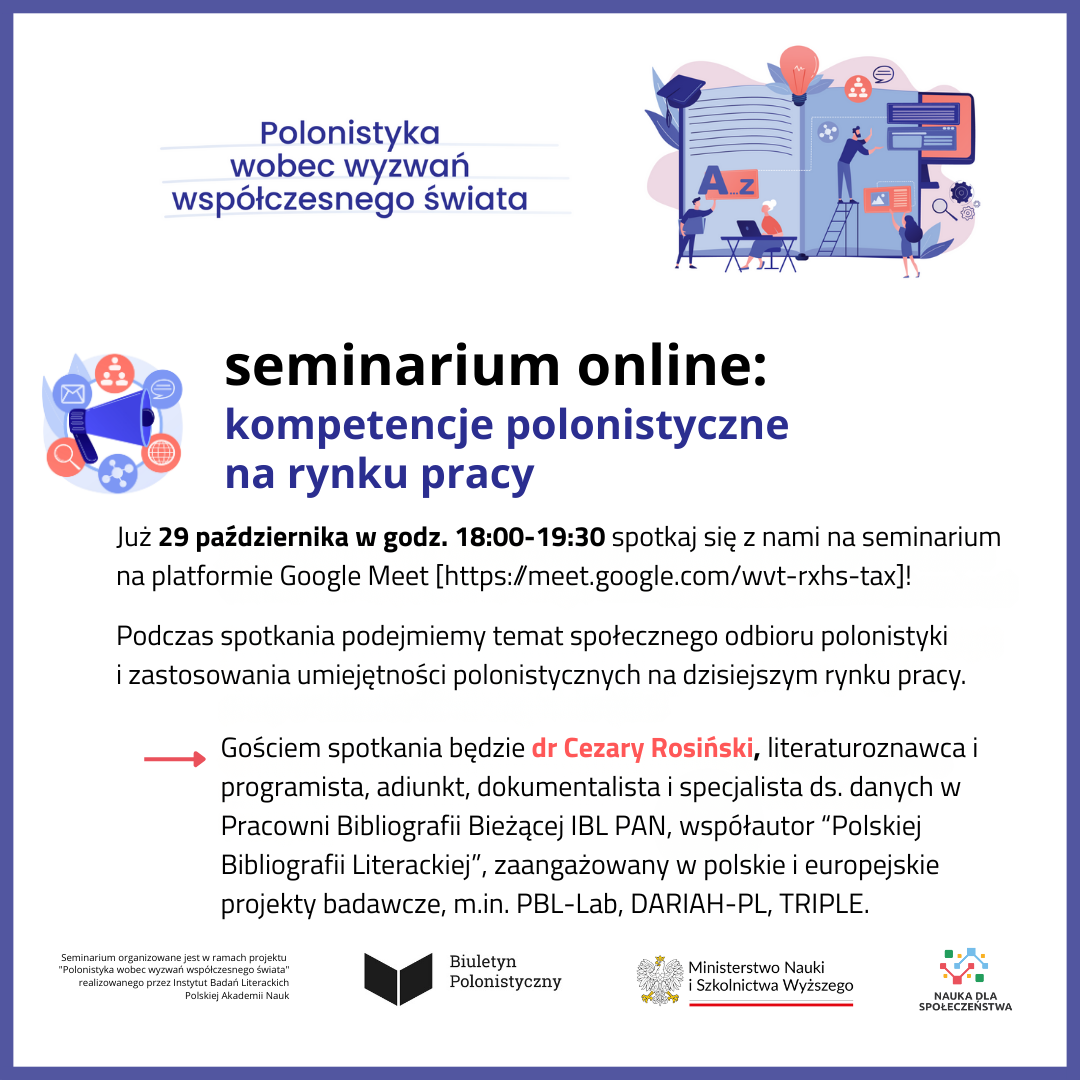 Seminarium dotyczące polonisty na rynku pracy