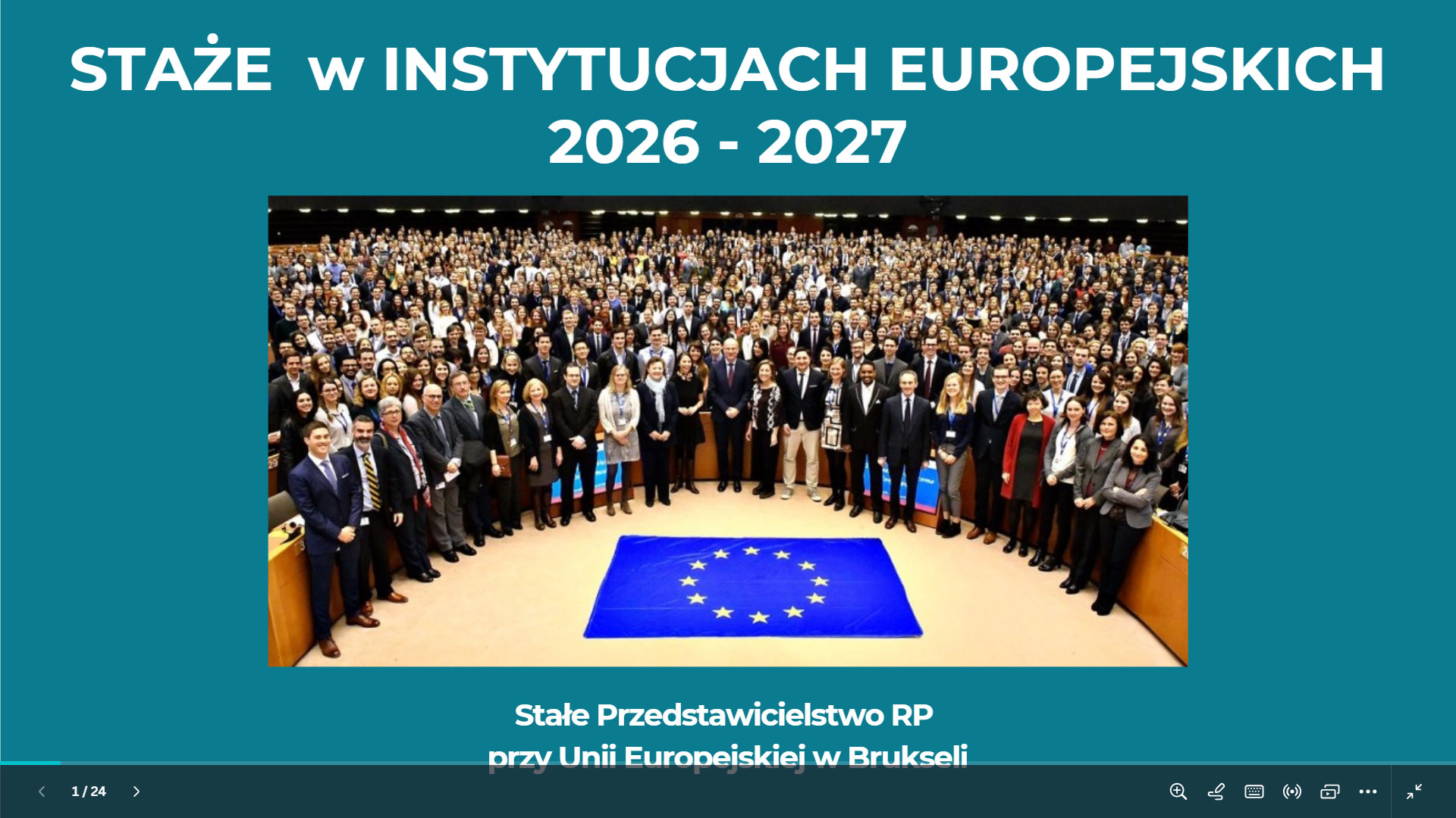 Prezentacja z webinaru Staże w instytucjach UE